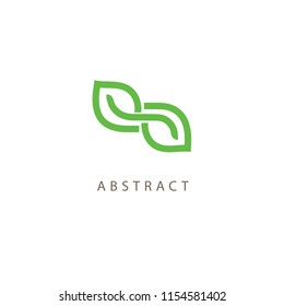 Abstract green leaf logo icon vector design. Landscape design, garden, Plant, nature and ecology vector logo. Ecology Happy life Logotype concept icon. Vector illustration, Graphic Design Editable