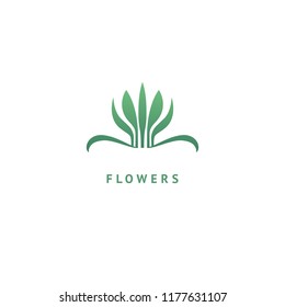 Abstract green leaf logo icon vector design. Landscape design, garden, Plant, nature and ecology vector logo. Ecology Happy life Logotype concept icon. Vector illustration, Graphic Editable Design.