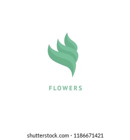 Abstract green leaf logo icon vector design. Landscape design, garden, Plant, nature and ecology vector logo. Ecology Happy life Logotype concept icon. Vector illustration, Graphic Editable Design