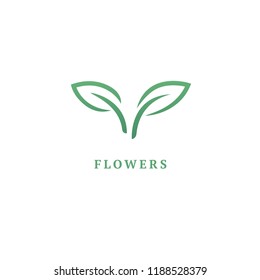 Abstract green leaf logo icon vector design. Landscape design, garden, Plant, nature and ecology vector logo. Ecology Happy life Logotype concept icon. Vector illustration, Graphic Editable Design