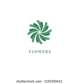 Abstract green leaf logo icon vector design. Landscape design, garden, Plant, nature and ecology vector logo. Ecology Happy life Logotype concept icon. Vector illustration, Graphic Editable Design