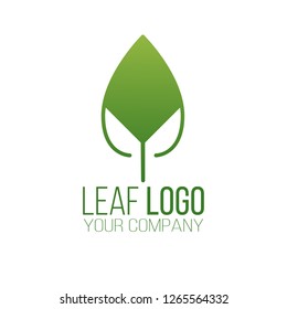 Abstract green leaf logo icon vector design. Landscape design, garden, Plant, nature and ecology vector logo. Ecology Logotype concept icon. Vector illustration, isolated on white background.