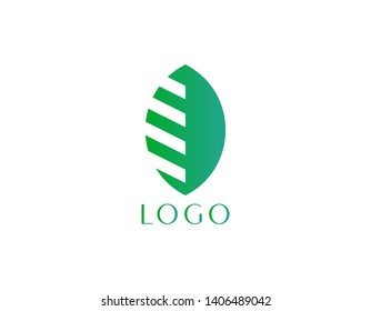 Abstract green leaf logo icon vector design. Landscape design, garden, Plant, nature and ecology vector logo. Ecology Happy life Modern Logotype concept icon. Vector illustration.