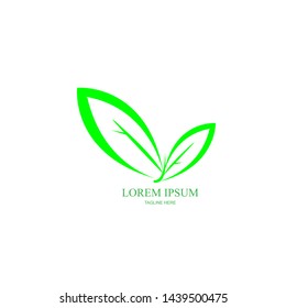 Abstract green leaf logo icon vector design. Logo design, garden, Plant, nature and ecology vector logo. Ecology Logotype concept icon.