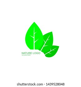 Abstract green leaf logo icon vector design. Logo design, garden, Plant, nature and ecology vector logo. Ecology Logotype concept icon.