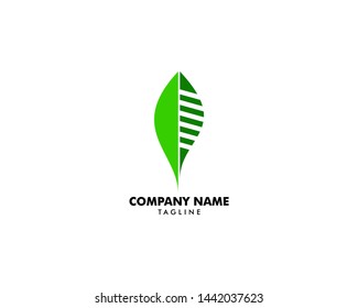 Abstract green leaf logo icon vector design