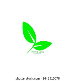Abstract green leaf logo icon vector design. Logo design, garden, Plant, nature and ecology vector logo. Ecology Logotype concept icon.