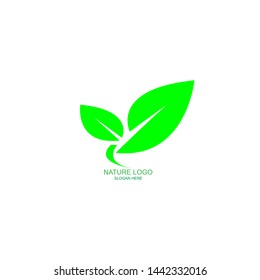 Abstract green leaf logo icon vector design. Logo design, garden, Plant, nature and ecology vector logo. Ecology Logotype concept icon.