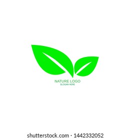 Abstract green leaf logo icon vector design. Logo design, garden, Plant, nature and ecology vector logo. Ecology Logotype concept icon.