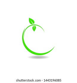 Abstract green leaf logo icon vector design. Logo design, garden, Plant, nature and ecology vector logo. Ecology Logotype concept icon.