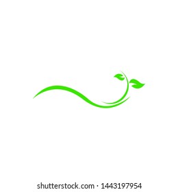 Abstract green leaf logo icon vector design. Logo design, garden, Plant, nature and ecology vector logo. Ecology Logotype concept icon.