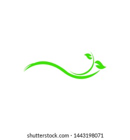 Abstract green leaf logo icon vector design. Logo design, garden, Plant, nature and ecology vector logo. Ecology Logotype concept icon.