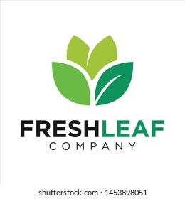Abstract green leaf logo icon vector design. ecology, garden, Plant, nature vector logo template.