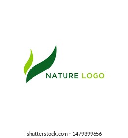 Abstract green leaf logo icon vector design. Landscape design, garden, Plant, nature and ecology vector logo. Ecology Happy life Logotype concept icon. Vector illustration, Graphic Design Editable Des