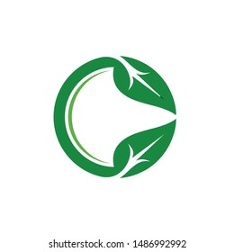 Abstract green leaf logo icon vector design. Landscape design, garden, Plant, nature and ecology vector logo. Ecology Happy life Logotype concept icon. Vector illustration, Graphic Design Editable Des