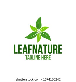 Abstract green leaf logo icon vector design
