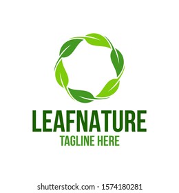 Abstract green leaf logo icon vector design