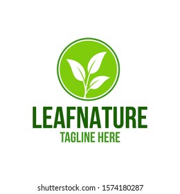Abstract green leaf logo icon vector design