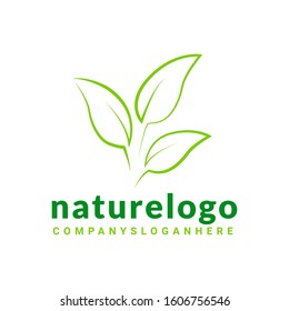 Abstract green leaf logo icon vector design. Landscape design, garden, Plant, nature and ecology vector logo. Vector illustration, Graphic Design Editable