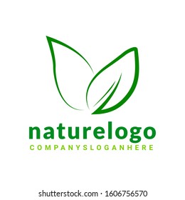 Abstract green leaf logo icon vector design. Landscape design, garden, Plant, nature and ecology vector logo. Vector illustration, Graphic Design Editable