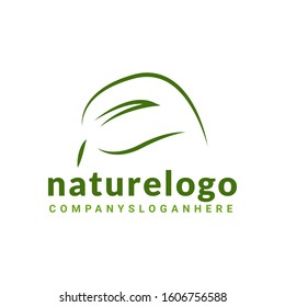 Abstract green leaf logo icon vector design. Landscape design, garden, Plant, nature and ecology vector logo. Vector illustration, Graphic Design Editable