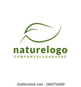 Abstract green leaf logo icon vector design. Landscape design, garden, Plant, nature and ecology vector logo. Vector illustration, Graphic Design Editable