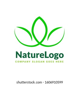 Abstract green leaf logo icon vector design. Landscape design, garden, Plant, nature and ecology vector logo. Vector illustration, Graphic Design Editable