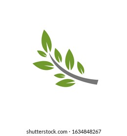 Abstract green leaf logo icon vector design. Landscape design, garden, Plant, nature and ecology vector logo. Ecology Happy life Logotype concept icon. Vector illustration, Graphic Design Editable Des