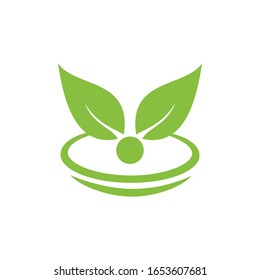 Abstract green leaf logo icon vector design. Landscape design, garden, Plant, nature and ecology vector logo. Ecology Happy life Logotype concept icon. Vector illustration, Graphic Design Editable 