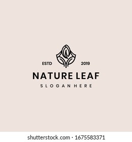 Abstract green leaf logo icon vector design