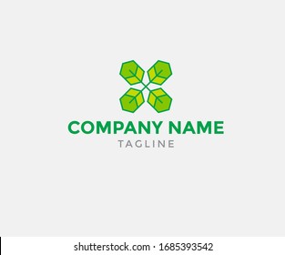Diseño vectorial del icono de la hoja verde abstracta. Diseño paisajístico, jardín, planta, naturaleza y logotipo de vectores ecológicos.