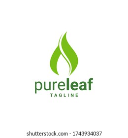 Abstract green leaf logo icon vector design. Landscape design, garden, Plant, nature and ecology vector logo. Ecology Happy life Logotype concept icon.