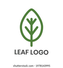 Abstract green leaf logo icon vector design
