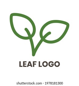 Abstract green leaf logo icon vector design. Landscape design, garden, Plant, nature and ecology vector logo