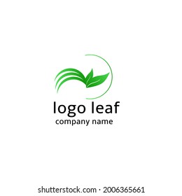 Abstract green leaf logo icon vector design. Landscape, garden, plant, nature and ecology logo vector design. Ecology Happy life Logotype concept icon. vector illustration,