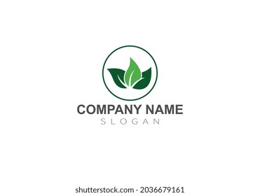 Resumen del diseño vectorial del logotipo de la hoja verde. Diseño paisajístico, jardín, planta, naturaleza y logotipo del vector ecológico.
