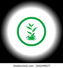 Abstract green leaf logo icon vector design. Landscape, garden, plant, nature and ecology logo vector design. Ecology Happy life Logotype concept icon. Vector illustration, Graphic Design editable Des