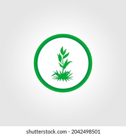 Abstract green leaf logo icon vector design. Landscape, garden, plant, nature and ecology logo vector design. Ecology Happy life Logotype concept icon. Vector illustration, Graphic Design editable Des