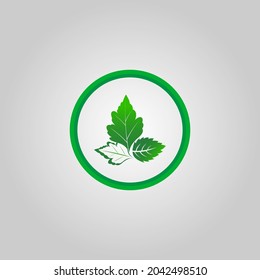 Abstract green leaf logo icon vector design. Landscape, garden, plant, nature and ecology logo vector design. Ecology Happy life Logotype concept icon. Vector illustration, Graphic Design editable Des