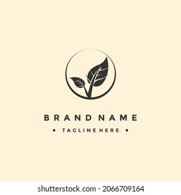 Abstract green leaf logo icon vector design. Landscape, garden, plant, nature and ecology logo vector design.