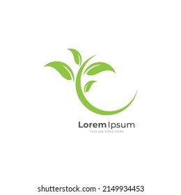 Abstraktes grünes Blatt Logo Symbol Vektordesign. Landschaftsdesign, Garten, Pflanzen, Natur und Ökologie, Vektorlogo. Ökologie Glückliches Leben Logotype Konzept Symbol.