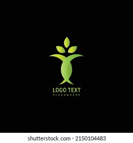 Abstract green leaf logo icon vector design. Landscape design