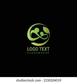 Abstract green leaf logo icon vector design. Landscape design