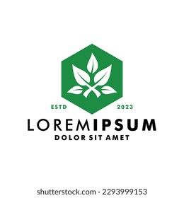 Abstract green leaf logo icon vector design. Landscape design, garden, Plant, nature and ecology vector logo.