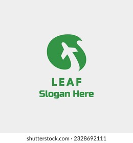 Abstract green leaf logo icon vector design. Landscape design, garden, Plant, nature and ecology vector logo. Ecology Happy life Logotype concept icon. Vector illustration, Graphic Design Editable Des