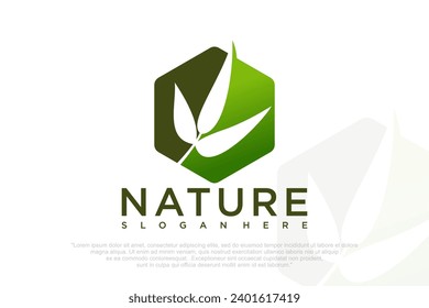 Resumen del diseño de iconos de la hoja verde . Ilustración del vector