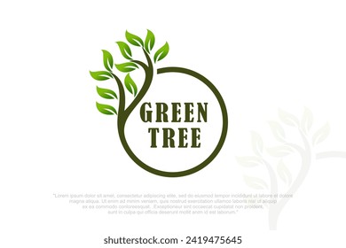 Abstract green leaf logo icon design . Vector illustration