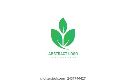 Abstraktes grünes Blatt-Logo-Symbol Vektor-Design.