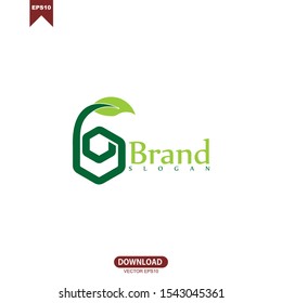 Abstract green leaf logo inspiration icon vector design