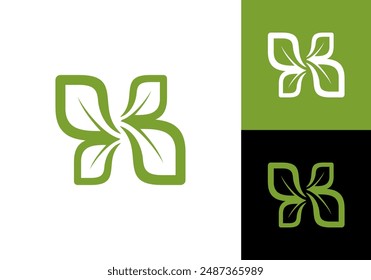Abstract green leaf Logo vector